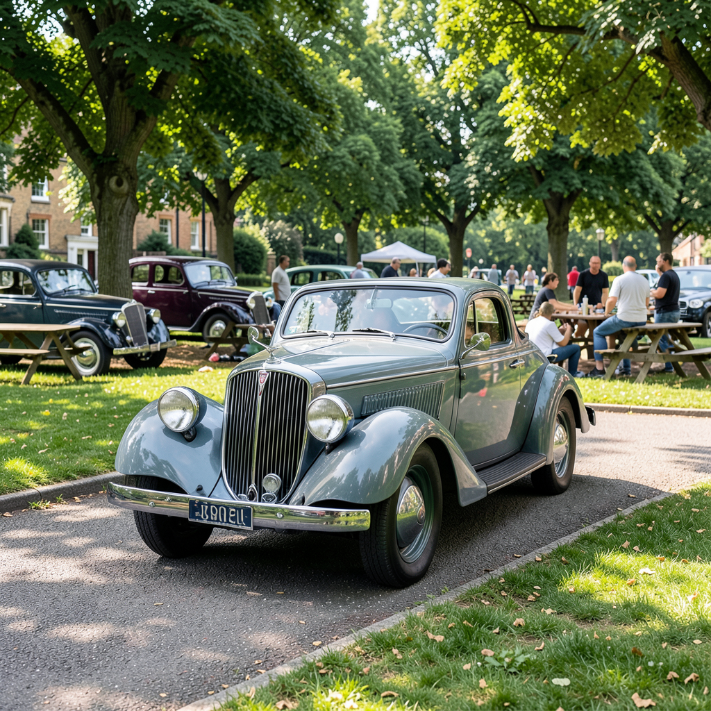 Pressed Steel centenary exhibition with classic cars at Cowley shopping centre